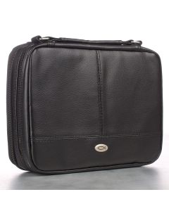 Black Two-fold Laux Leather Bible Case