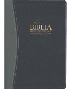 La Biblia De Estudio Remnant Piel Regenerada Azul/Gris RVR60 - Spanish Remnant Study Bible Bonded Leather Blue/Gray