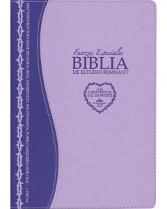 La Biblia De Estudio Remnant Piel Regenerada Fuerzas Especiales Lavanda RVR60 - Spanish Remnant Study Bible Bonded Leather Special Forces Lavender