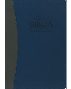 La Biblia De Estudio Remnant Piel Regenerada Azul/Gris RVR60 - Spanish Remnant Study Bible Bonded Leather Blue/Gray