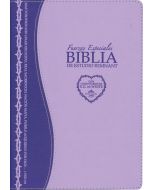 La Biblia De Estudio Remnant Piel Regenerada Fuerzas Especiales Lavanda RVR60 - Spanish Remnant Study Bible Bonded Leather Special Forces Lavender