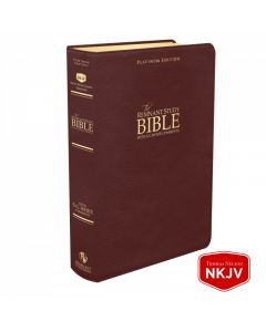 Platinum Remnant Study Bible NKJV (Genuine Top-grain Leather Maroon) King James Version 