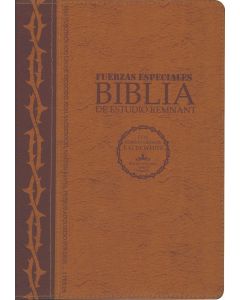 La Biblia De Estudio Remnant Piel Regenerada Fuerzas Especiales Café RVR60 - Spanish Remnant Study Bible Bonded Leather Special Forces Brown