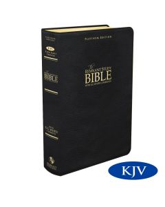 Platinum Remnant Study Bible KJV - LARGE Print (Genuine Top-grain Leather Black) 